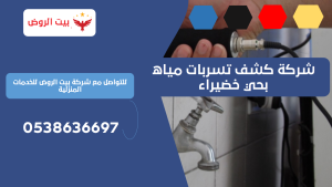 شركة كشف تسربات مياه بحي خضيراء